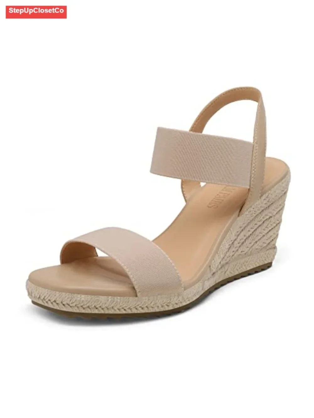 Espadrille Platform Wedge Sandals Open Toe Ankle Strap Slip On Non Slip
